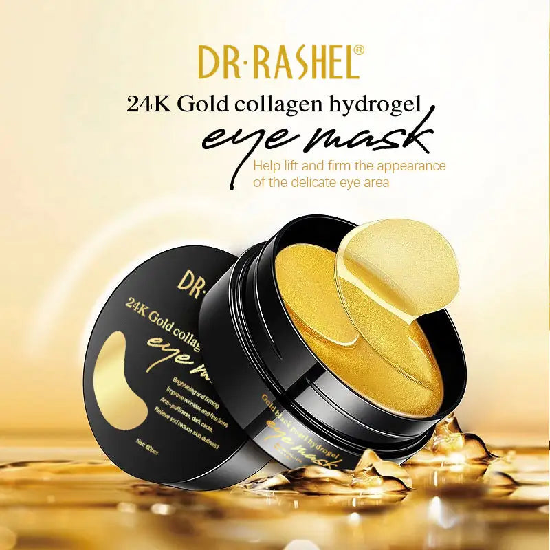Dr.Rashel 24k Gold Collagen Hydro gel Eye Mask - 60pcs - ShopNookk