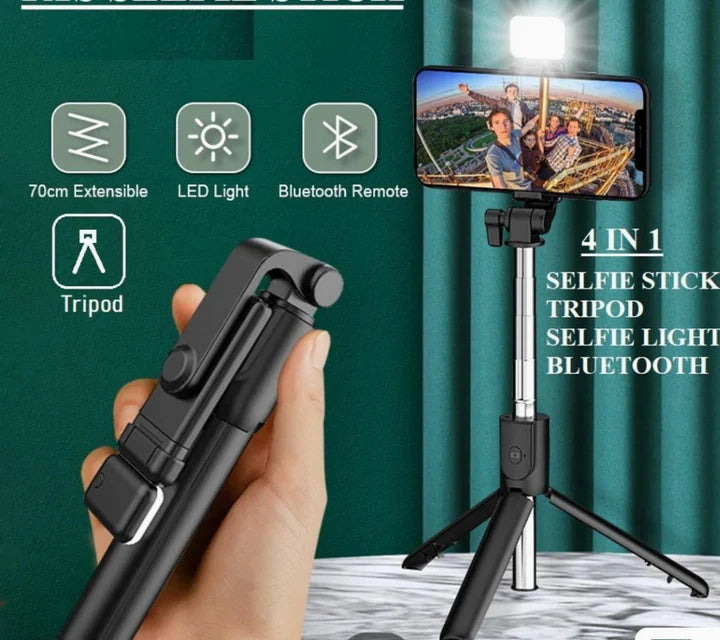 Tripod Stand Selfie Stick (WITH LIGHT)