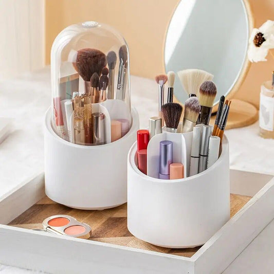 Rotating Dust-proof Makeup Brush Holder (Random Color)