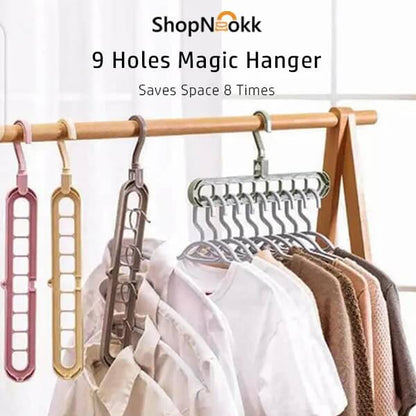 360 Rotating 9 hole Magic Hanger