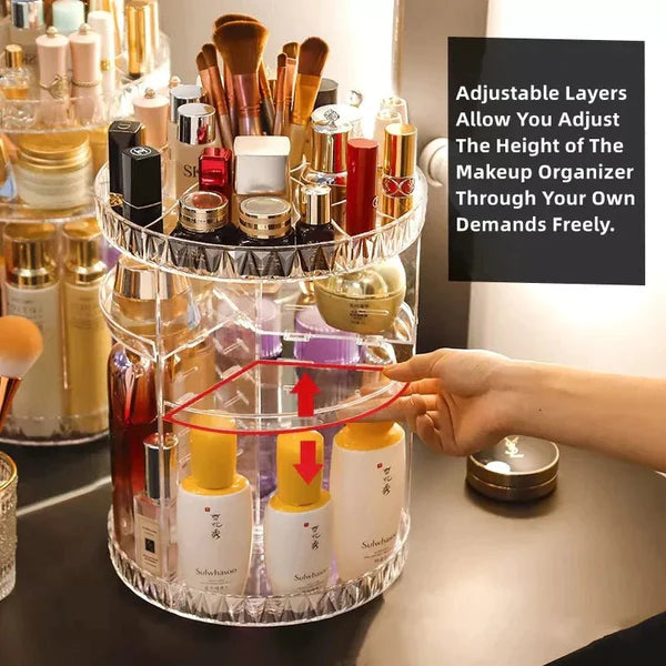 360 degree Rotating makeup Organizer