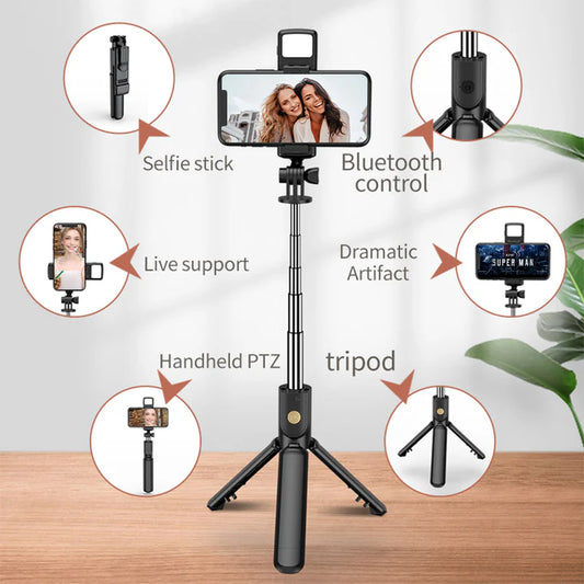 Tripod Stand Selfie Stick (WITH LIGHT)