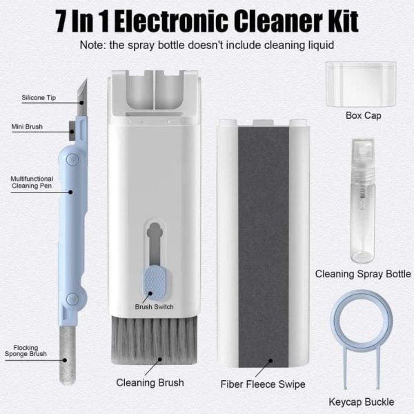 Multifunctional 7 In 1 Cleaning Brush Kit for Keyboard,  Earphone & led Cleaner