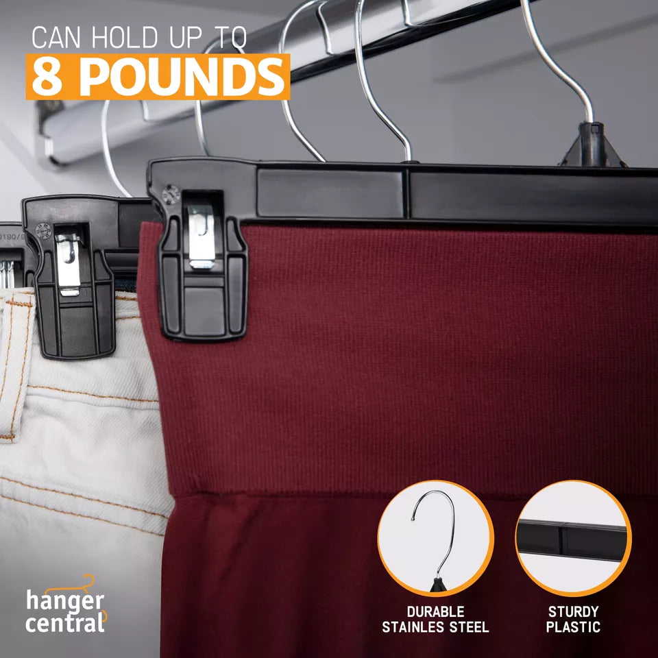 Heavy-Duty Plastic Pants & Skirt Hangers-Pack of 10